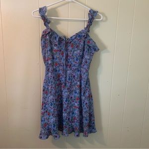 Bohme Blue Floral Mini Sundress Small